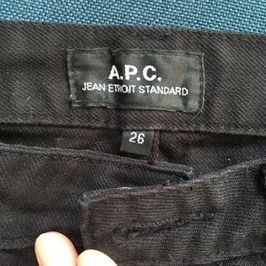 APC jean entroit standard selvedge raw denim jeans